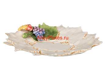 БЛЮДО "ГРОЗДЬЯ ВИНОГРАДА" 44*35 СМ.ВЫСОТА=7 СМ. 