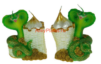 Свеча новогодняя &amp;amp;quot;Змея&amp;amp;quot; 10*8*10см (уп.6/36шт.) 