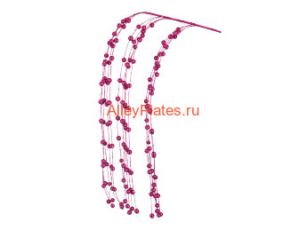 ИЗДЕЛИЕ ДЕКОРАТИВНОЕ "ВЕТКА" ДЛИНА=85 СМ. ФУКСИЯ 