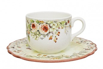 Чашка для завтрака с десертной тарелкой  Кантри TB807081524AL Tiffani Boutique 