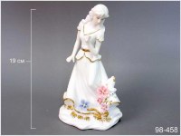 ФИГУРКА "ДАМА С ЩЕНКОМ" 19*10 СМ. ВЫСОТА=8 СМ.