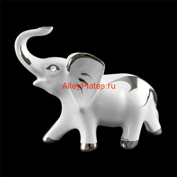 S0603=BPLY Статуэтка "Слон", цвет: белый с платиновой отд., SW, 19х7х15 см S0603=BPLY Купить статуэтки Ahura. Купить вазы и колонны Ahura. Производитель Ahura Италия. Купить дорогой подарок Вип класса. Широки выбор эксклюзивных подарков и предметов интерьера Ahura. Купить колонны Ahura премиум класса.