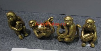Фигурка декоративная Обезьянка 5*3*5см (уп.12/216шт.) 