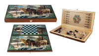 Игра настольная &amp;quot;Стая&amp;quot; : нарды, шашки 50*25см (уп.1/1шт.)