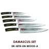 Набор ножей Damascus (5 ножей) + ПОДСТАВКА DAMASCUS-SET DK-SET5-UN-WOOD-A (MIKADZO) - DK-SET5-UN-WOOD-A.jpg