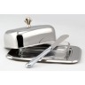 Масленка с ножом, 18x12x7 см, Ренесанс 198155RSK Regent Silverware