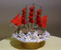 Корабль Алые паруса, большой размер, ручная работа, в наличии на склде