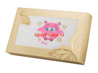ПОЛОТЕНЦЕ 40*70СМ, "СОВУШКА", ХЛОПОК 100%, 380Г/М.КВ, БЕЛОЕ