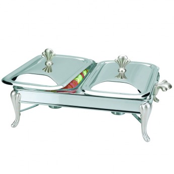 Кастрюля с подогревом, 48х31х19 см, 2 секции, Ренесанс 13343 Regent Silverware Кастрюля с подогревом, 48х31х19 см, 2 секции, Ренесанс 13343 Regent Silverware, посуда Regent Silverware купить, Regent Silverware официальный сайт