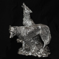 F543AP Статуэтка "Два волка", 18х22h cm F543AP