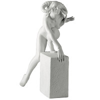 Статуэтка знаки зодиака "Овен" - Женщина, цвет: белый, 23х16х8 cm (000040) AlleyPlates/S/02