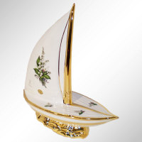 Скульптура "Парусник", белая, h 37 cm, L 36 cm 215APMU