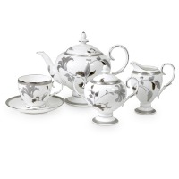 Сервиз чайный, 6 перс, 17 пр, Золотая лоза - платина 4897/TS17 Noritake