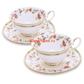 Пара чайная, 2 перс, 4 пр, Первая роза 