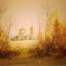 Картина неизвестного художника 1962-1965 года акварель - 