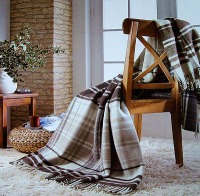 Плед 140х180 LILIAN 42 картон 470гр/м черн серый 50% lambswool merino austral 50% puro lana vergine