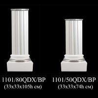 1101=50QDX=BP Колонна "ELIDE", рифлёная, цвет: белый с платиновой отд.. 33х33x74h 1101=50QDX=BP