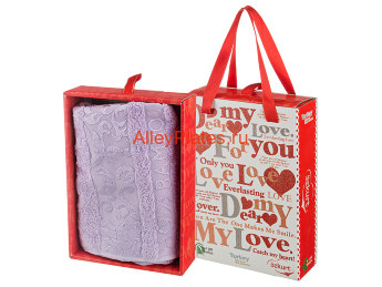ПОЛОТЕНЦЕ  "OZKURT LOVE"  50*90 СМ,БАМБУК , СИРЕНЬ 