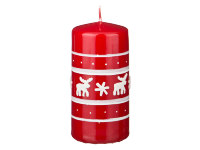 СВЕЧА "CHRISTMAS REINDEER" 12/5,8 СМ. КРАСНАЯ