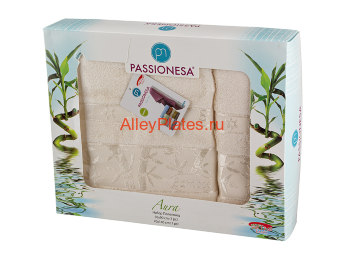 НАБОР ПОЛОТЕНЕЦ ИЗ 2 ШТ "PASSIONESA BAMBOO AURA" 50*90 СМ/70*140 СМ, БАМБУК, КРЕМОВЫЙ 