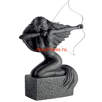 Статуэтка знаки зодиака "Стрелец" - Женщина, цвет: черный, 23х16х8 cm AlleyPlates/S/70 