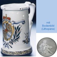 Пивная кружка необычной формы (кувшин Гауди) с изображением герба 1742 года