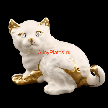S1887=1=AOLY Статуэтка "Котёнок - Орфей", цвет: сл.кости с золотой отд. , 13х8х9 см S1887=1=AOLY Купить статуэтки Ahura. Купить вазы и колонны Ahura. Производитель Ahura Италия. Купить дорогой подарок Вип класса. Широки выбор эксклюзивных подарков и предметов интерьера Ahura. Купить колонны Ahura премиум класса.
