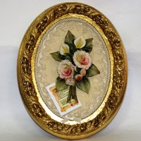 18241=F=CASA Панно овальное "Букет", цвет: ассорти, материал: керамика, 25х30 cm 18241=F=CASA