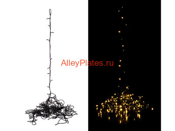 ЭЛЕКТРОГИРЛЯНДА СО СВЕТОДИОДАМИ УЛИЧНАЯ 220В 20 М 200 LED  ТЕПЛЫЙ БЕЛЫЙ, КОНТРОЛЛЕР 