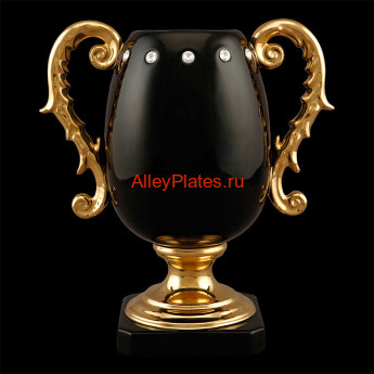 S1592=1=NO Ваза с ручками, цвет: чёрный с золотой отд., SW, 30x18x30 см S1592=1=NO Купить статуэтки Ahura. Купить вазы и колонны Ahura. Производитель Ahura Италия. Купить дорогой подарок Вип класса. Широки выбор эксклюзивных подарков и предметов интерьера Ahura. Купить колонны Ahura премиум класса.