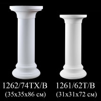 1261=62T=B Колонна "Гелиос", цвет: белый, 31х31х72 см 1261=62T=B