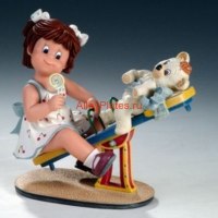 Статуэтка, 15 см, На качелях в парке Creationes Nadal, статуэтки "Nadal"