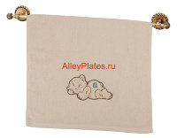 ПОЛОТЕНЦЕ  50*90СМ, "МИШУТКА", 380 Г/М.КВ., Х/Б 100%, БЕЖЕВЫЙ
