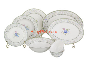 760-005 СТОЛОВЫЙ СЕРВИЗ НА 6 ПЕРСОН 23 ПР."ЦВЕТЫ"  