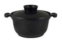 Кастрюля круглая, керамическая, 1,5 л BLACK LID 24,5х19,5х13,5см 1,5л, керамическая кастрюля