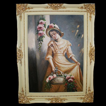 Картина панно Дама с цветами, 70x90см, BERTOZZI CORNICI 