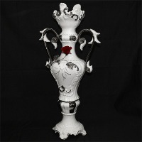Амфора Ваза интерьерная белая Интерно 80 см, CERAMICHE FERRARO