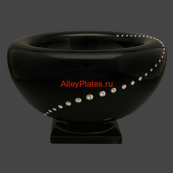 S1625S1=N Чаша "DIAMANTE", на ножке, цвет: чёрный, SW, 50х50х30 см S1625S1=N Купить статуэтки Ahura. Купить вазы и колонны Ahura. Производитель Ahura Италия. Купить дорогой подарок Вип класса. Широки выбор эксклюзивных подарков и предметов интерьера Ahura. Купить колонны Ahura премиум класса.