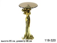 ПОДСТАВКА ИНТЕРЬЕРНАЯ "ДАМА" + СТЕКЛО.ВЫСОТА=85 СМ ДИАМЕТР=38 СМ