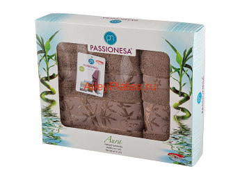НАБОР ПОЛОТЕНЕЦ ИЗ 2 ШТ "PASSIONESA BAMBOO AURA" 50*90 СМ/70*140 СМ, БАМБУК, КОРИЧНЕВЫЙ 