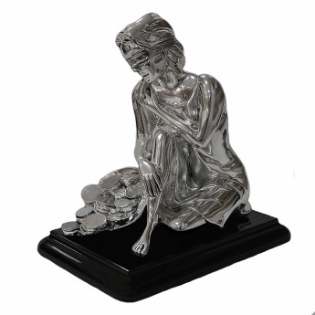 Статуэтка Фортуна удачи, посеребрение 21x18 cm 